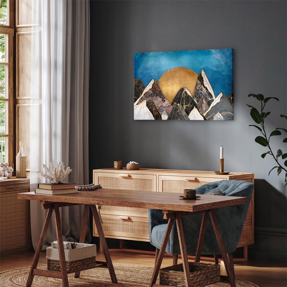 Abstract Marble Landscape Wide Canvas Print