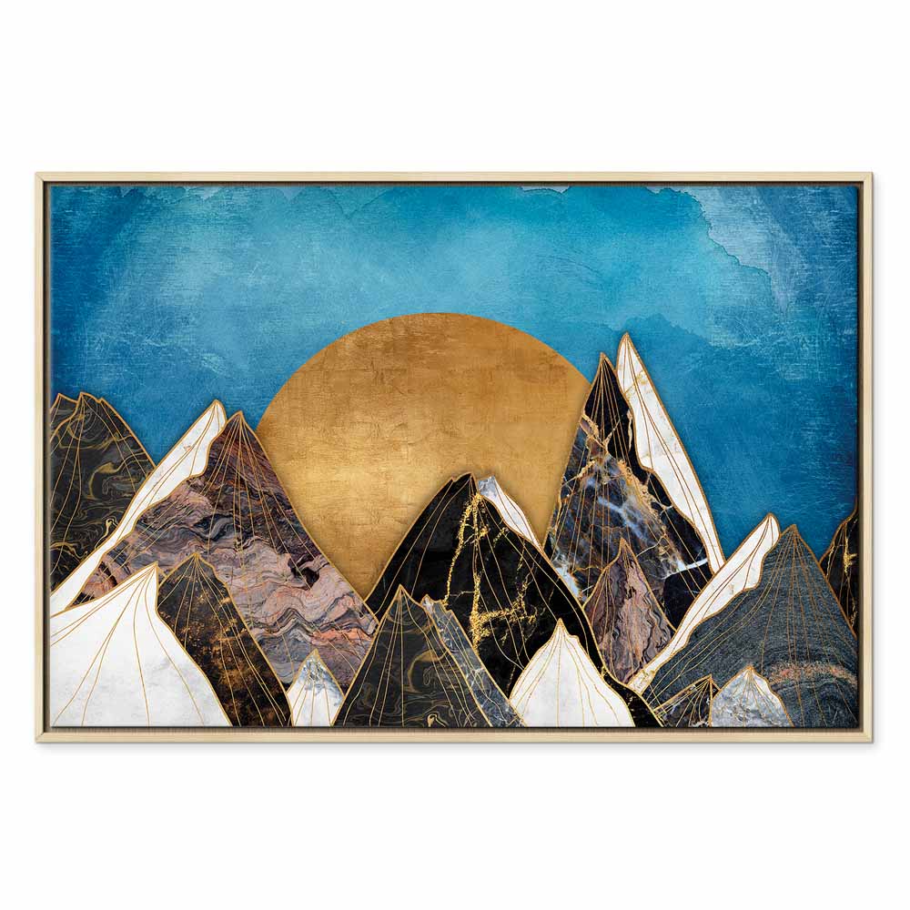Abstract Marble Landscape Wide Canvas Print