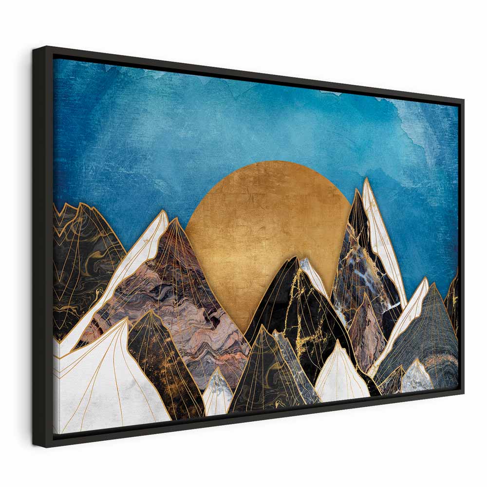 Abstract Marble Landscape Wide Canvas Print