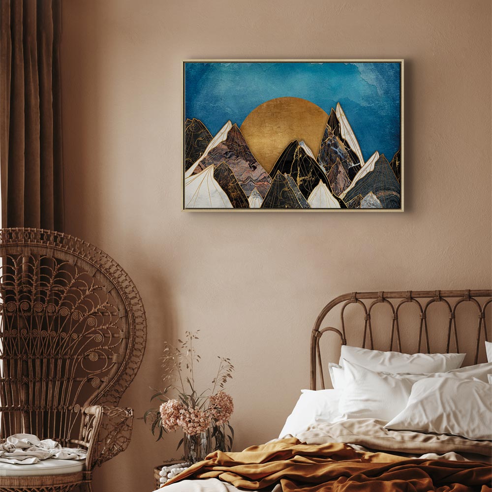 Abstract Marble Landscape Wide Canvas Print