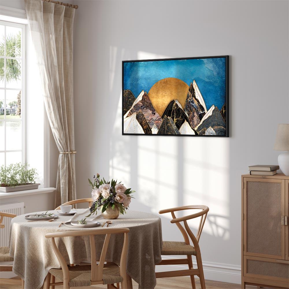 Abstract Marble Landscape Wide Canvas Print