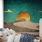 Abstract Desert Morning Landscape Wall Mural