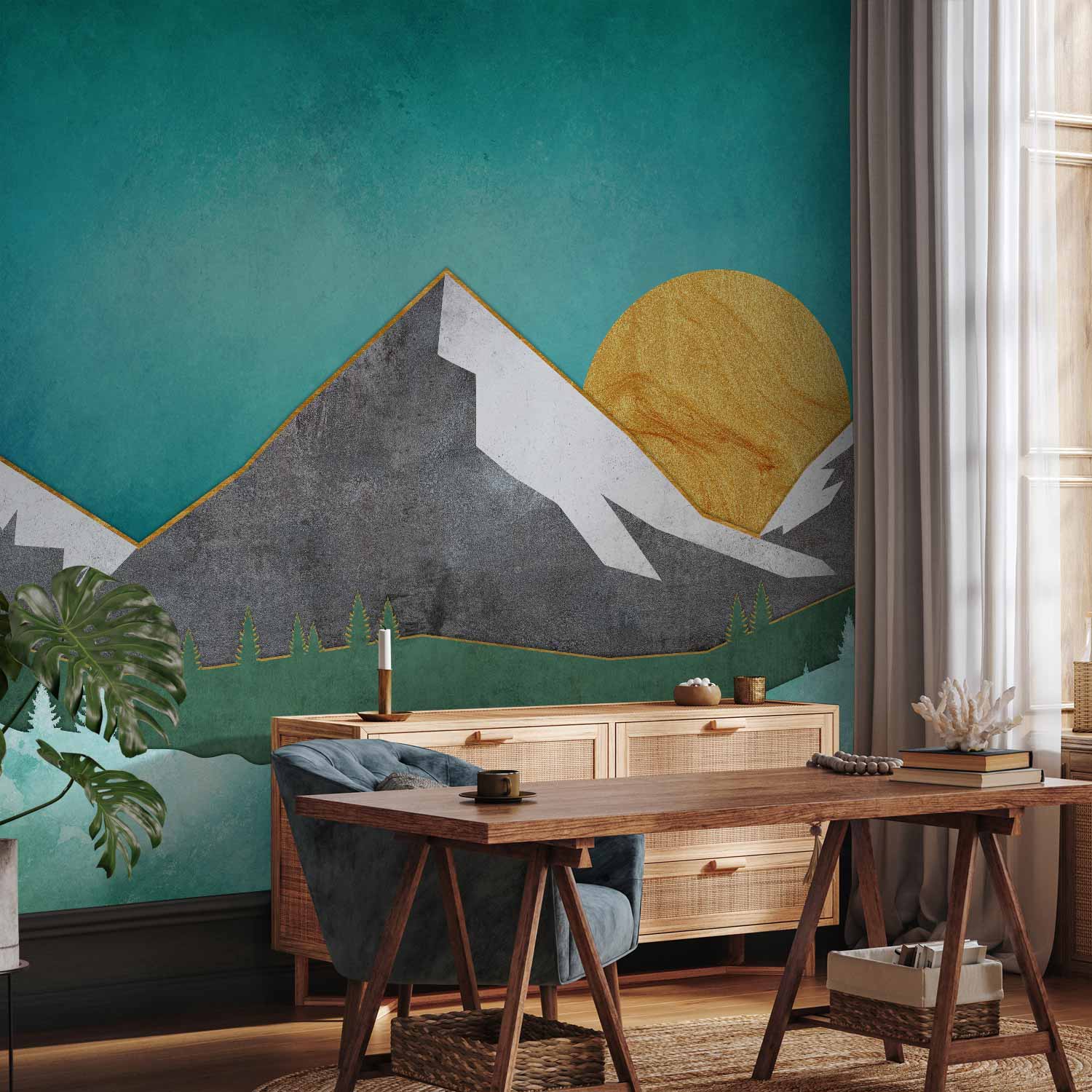 Abstract Wilderness Landscape Wall Mural