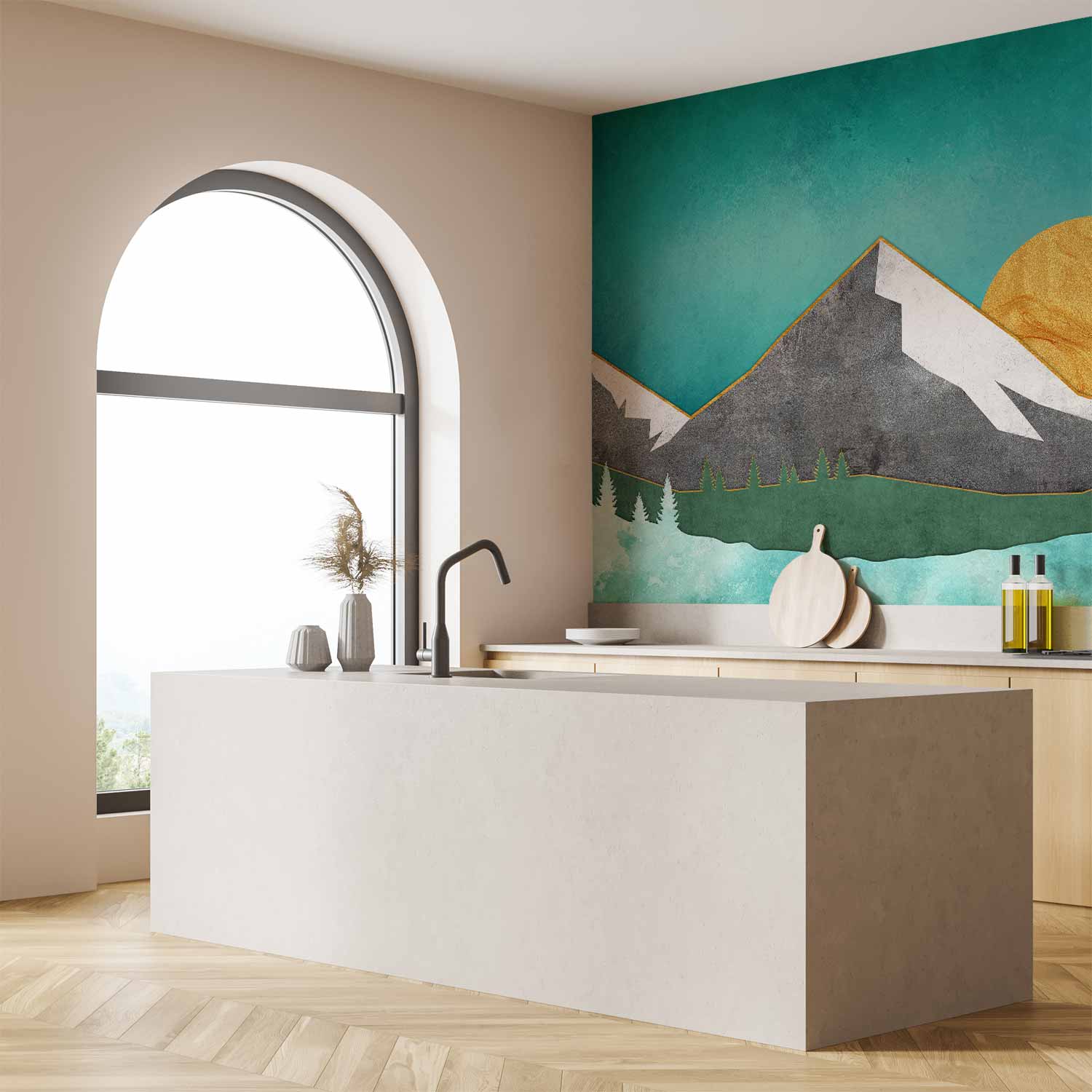 Abstract Wilderness Landscape Wall Mural