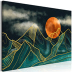 Canvas Print Mountain Calm Wide