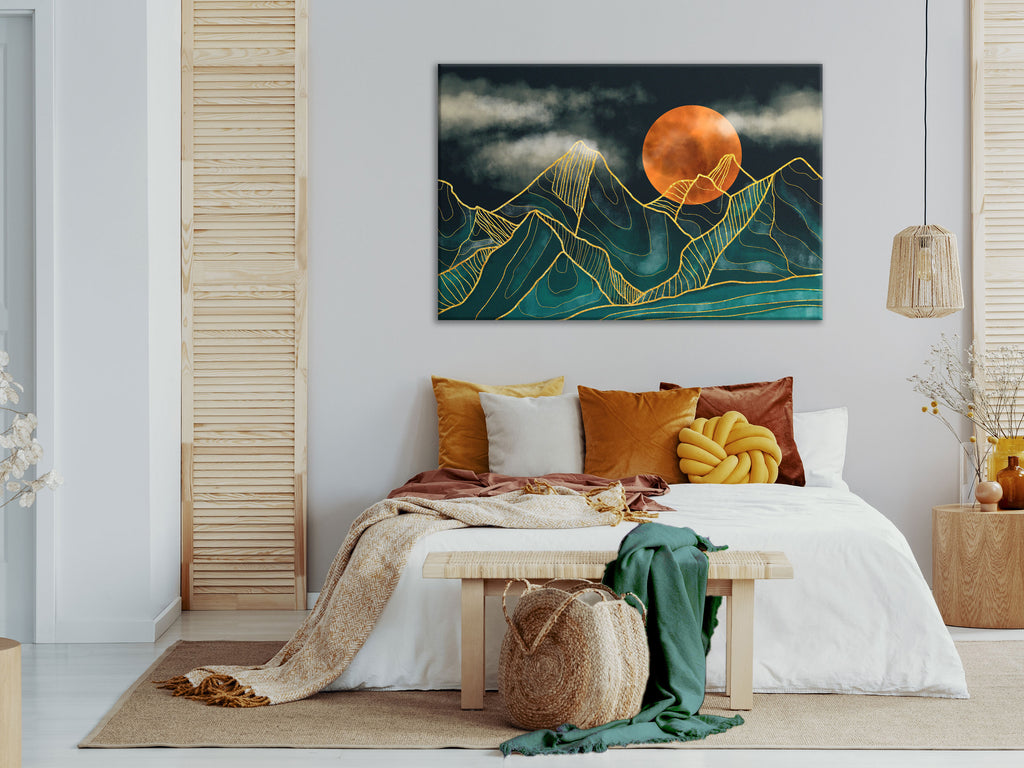 Canvas Print Mountain Calm Wide