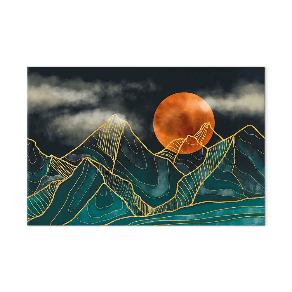 Mountain Landscape Calm Wide Canvas Print