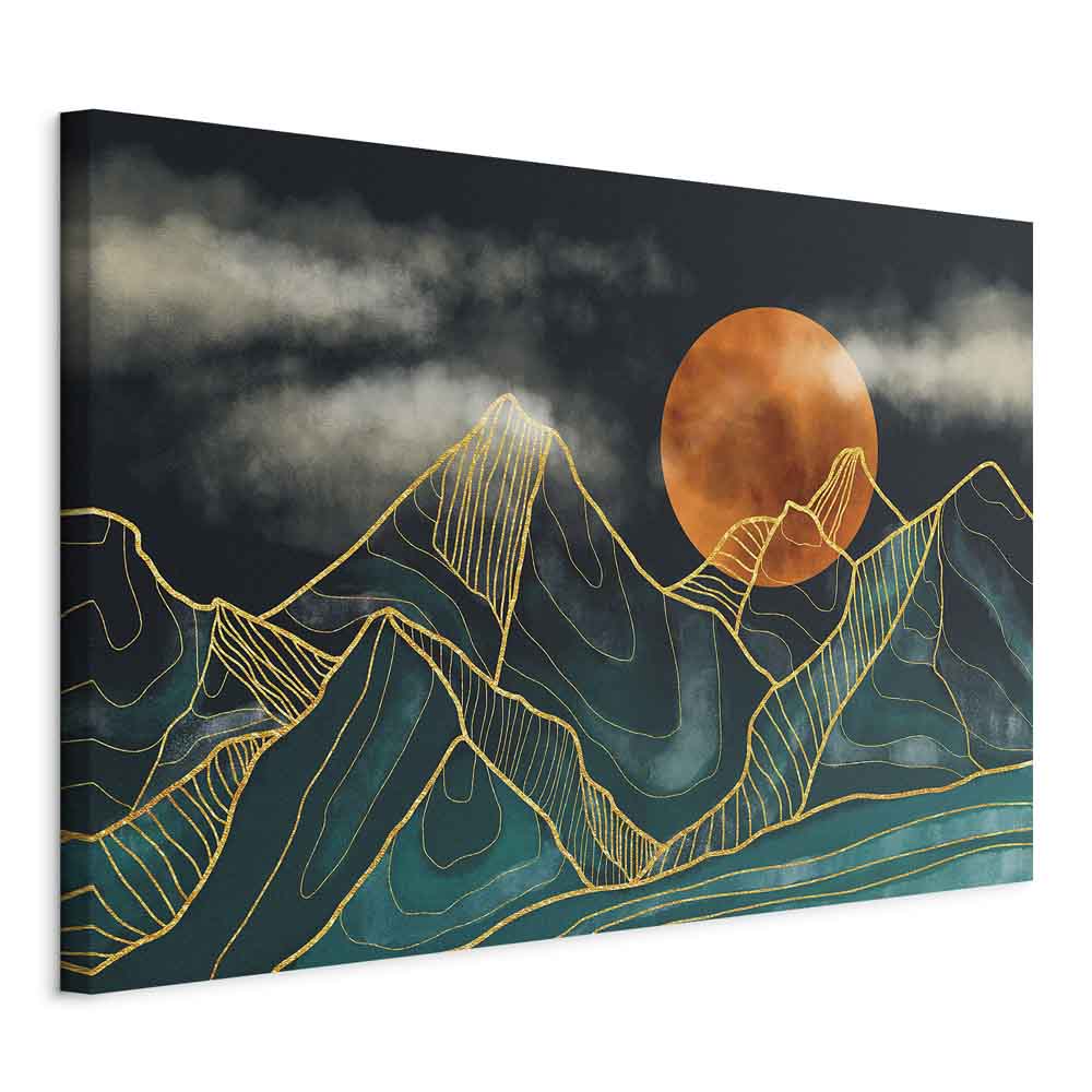Mountain Landscape Calm Wide Canvas Print