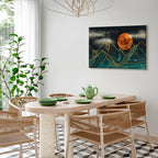 Mountain Landscape Calm Wide Canvas Print