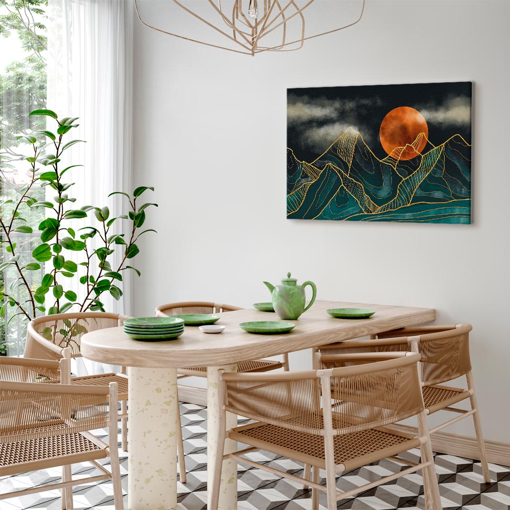 Mountain Landscape Calm Wide Canvas Print