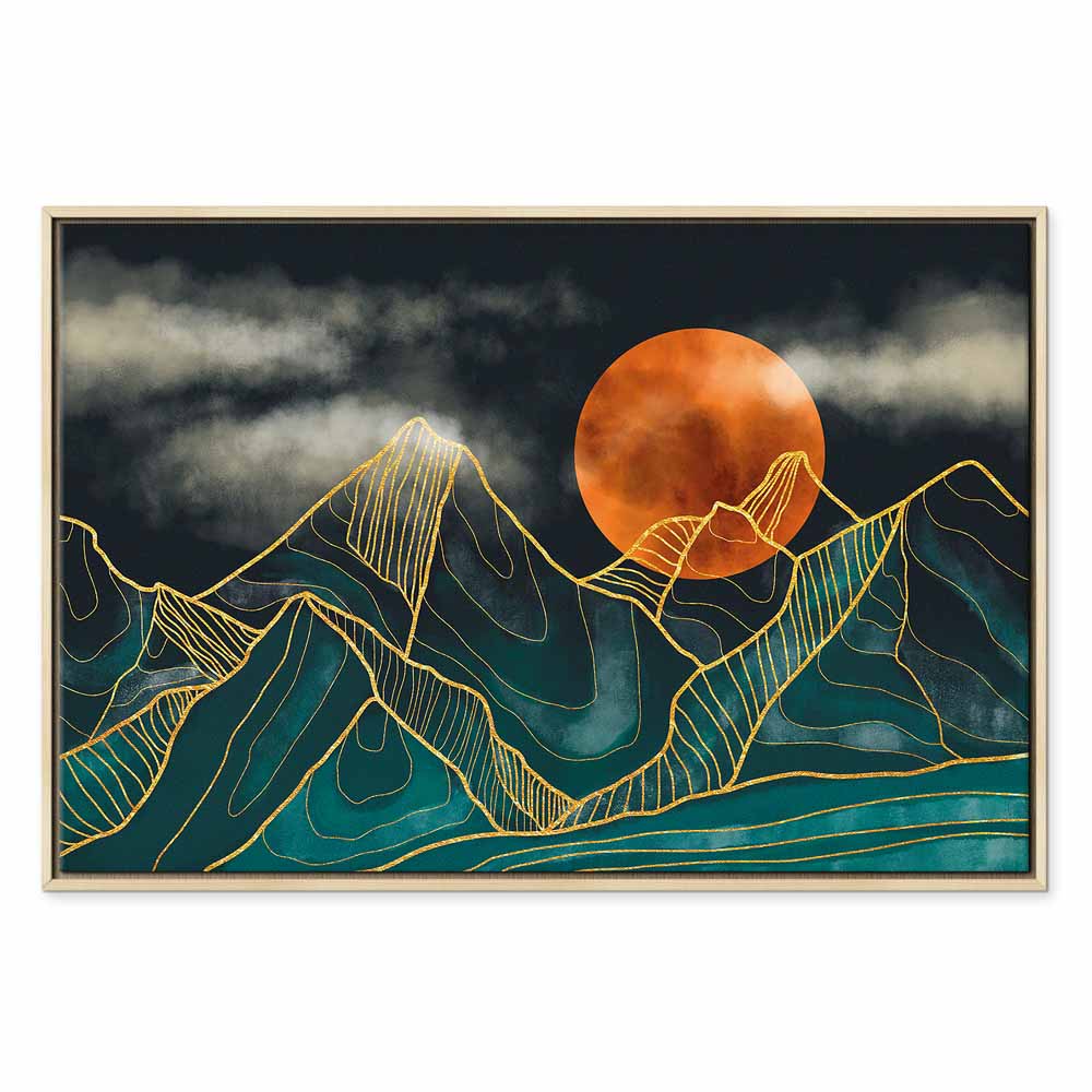 Mountain Landscape Calm Wide Canvas Print