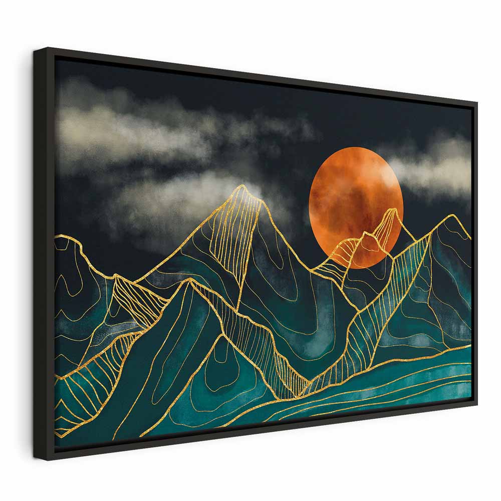 Mountain Landscape Calm Wide Canvas Print