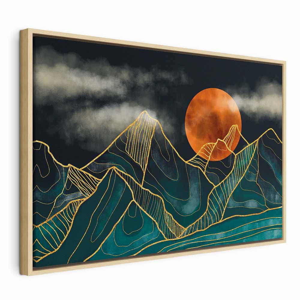 Mountain Landscape Calm Wide Canvas Print