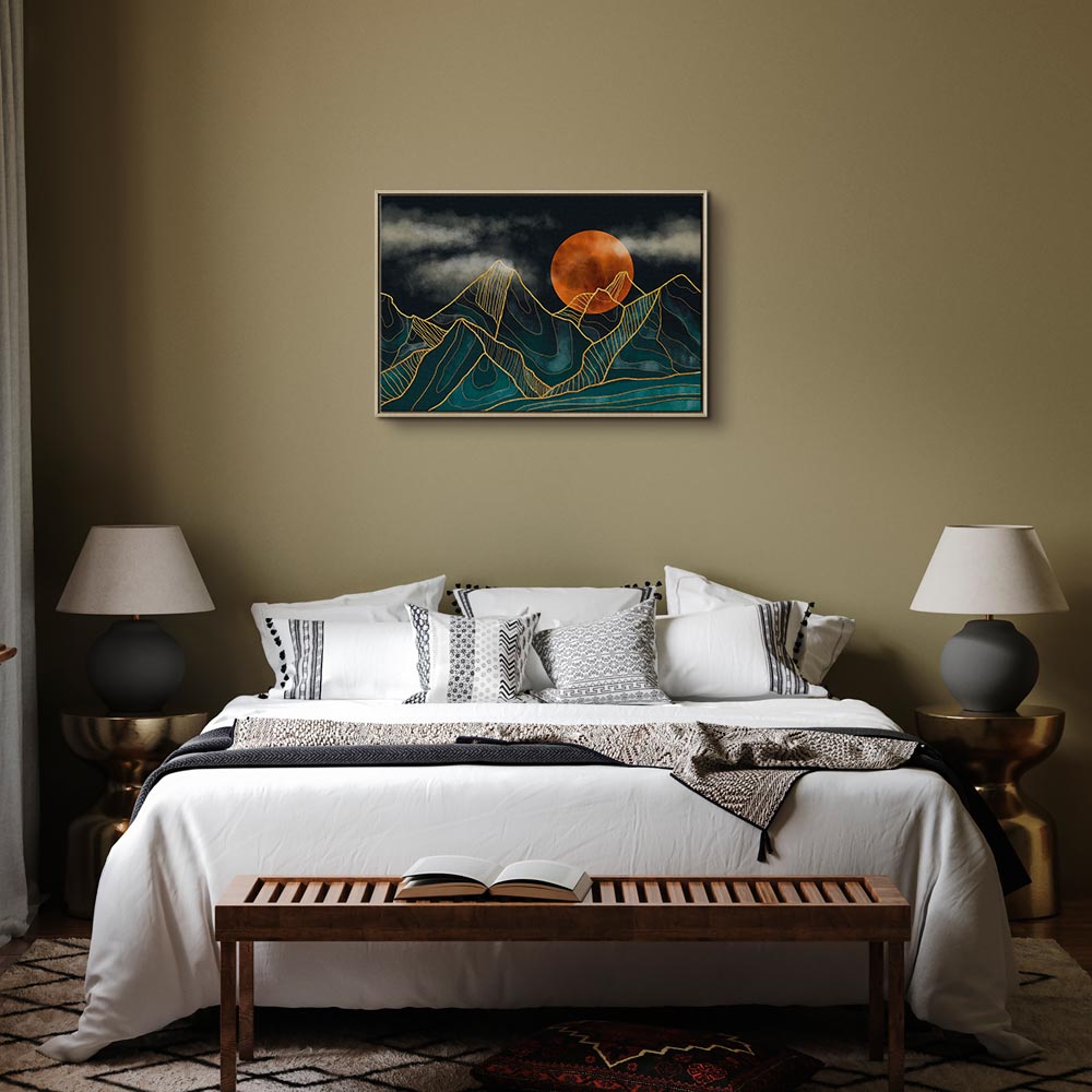 Mountain Landscape Calm Wide Canvas Print