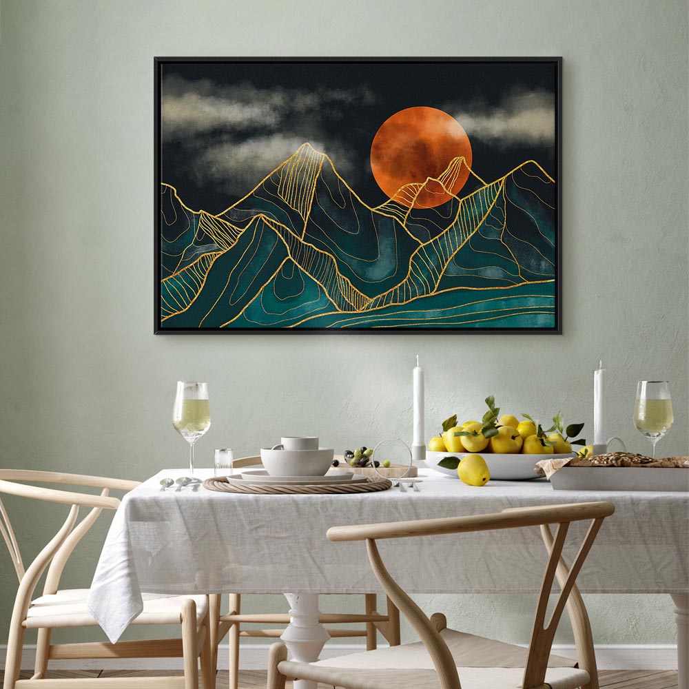 Mountain Landscape Calm Wide Canvas Print