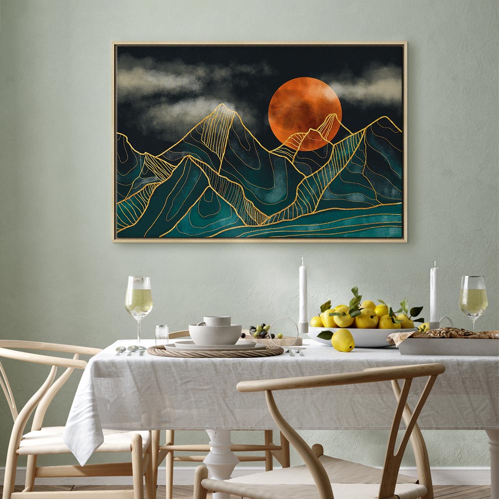 Mountain Landscape Calm Wide Canvas Print