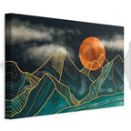 Mountain Landscape Calm Wide Canvas Print