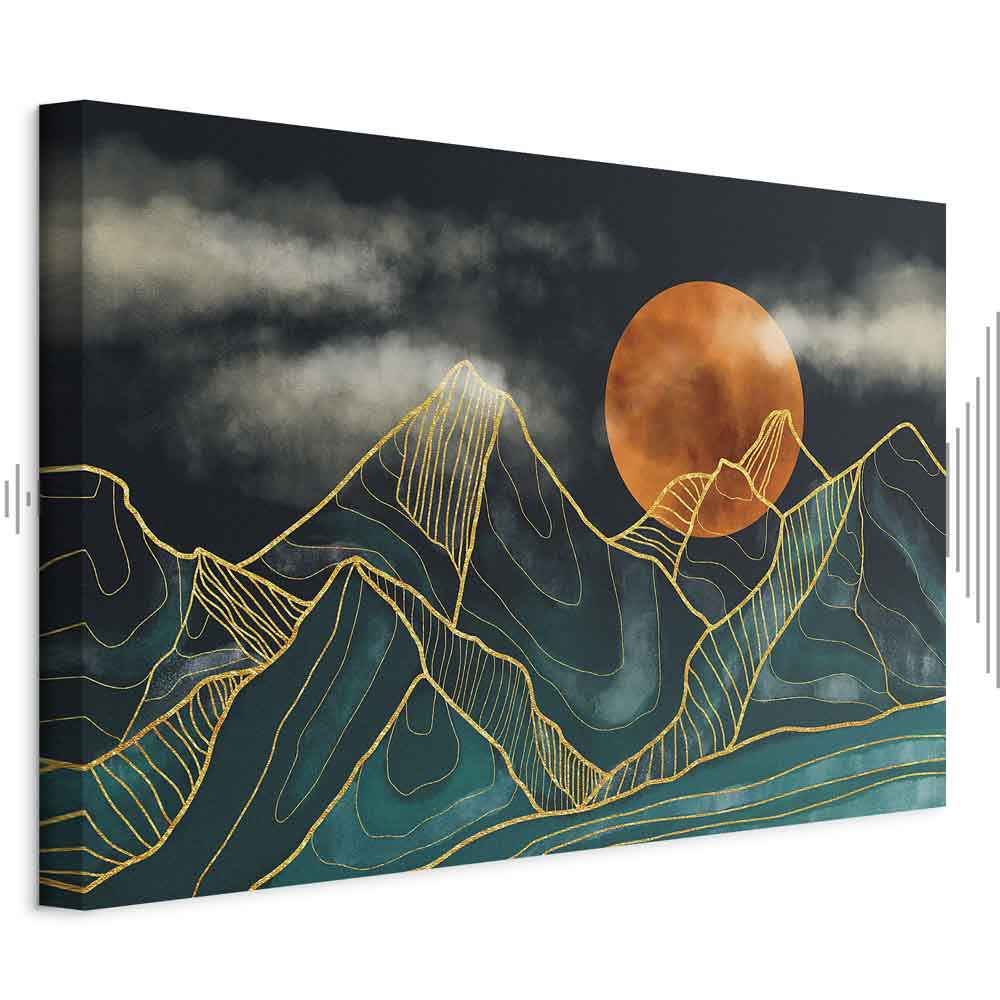 Mountain Landscape Calm Wide Canvas Print