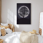 Lone Tree Night Landscape Canvas Print