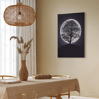 Lone Tree Night Landscape Canvas Print
