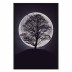 Lone Tree Night Landscape Canvas Print