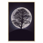 Lone Tree Night Landscape Canvas Print