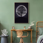 Lone Tree Night Landscape Canvas Print
