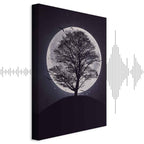 Lone Tree Night Landscape Canvas Print