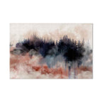 Abstract Winter Trees Watercolor Landscape Canvas Print