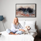 Abstract Winter Trees Watercolor Landscape Canvas Print