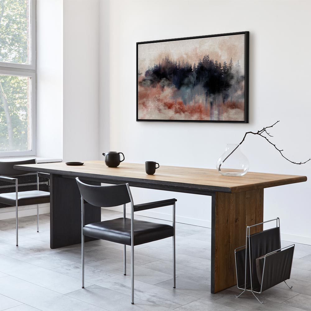 Abstract Winter Trees Watercolor Landscape Canvas Print