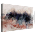 Abstract Winter Trees Watercolor Landscape Canvas Print