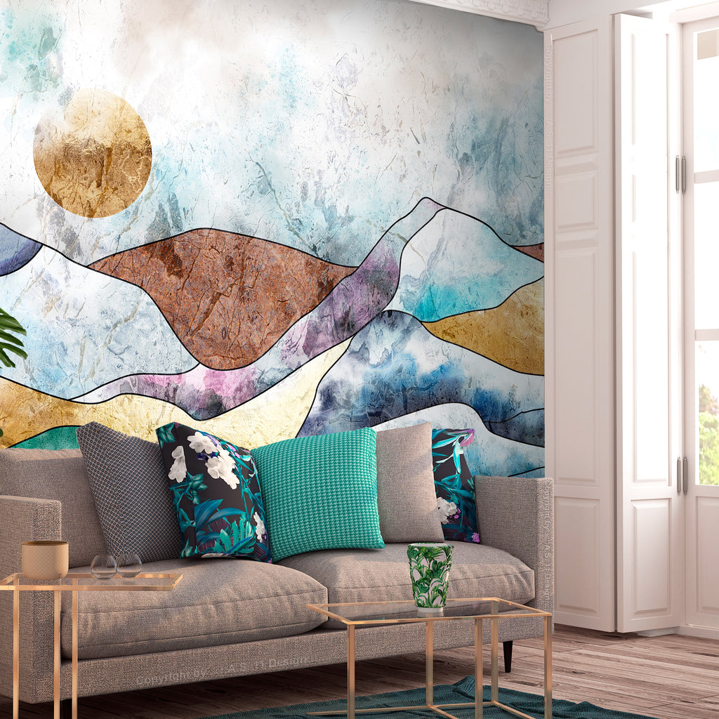 Wall Mural - Stained Glass Landscape