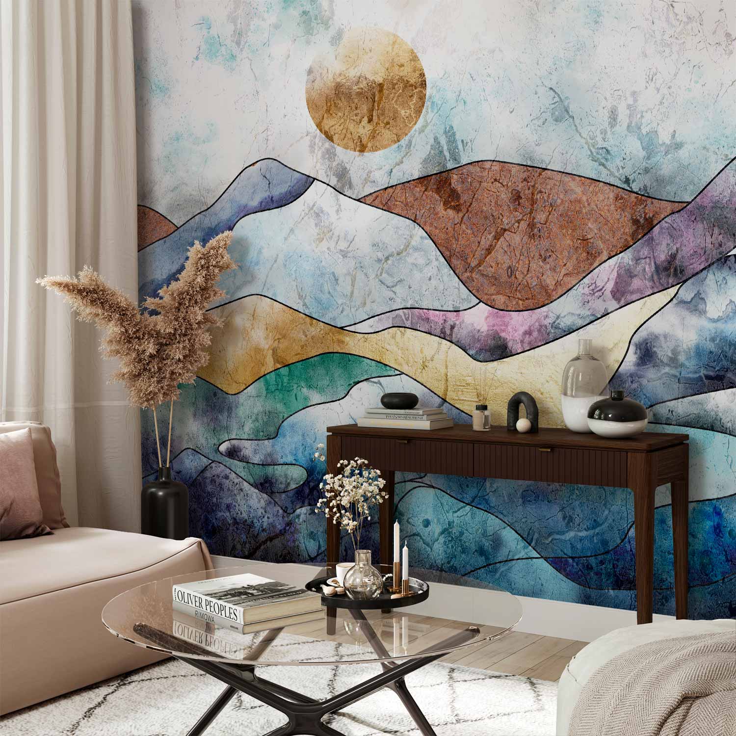 Wall Mural - Stained Glass Landscape