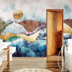 Stained Glass Landscape Wall Mural