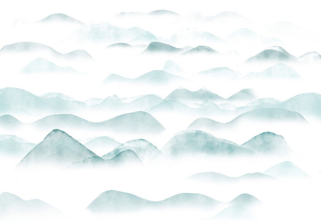 Wall Mural Mountains in the Fog – Landscape Wall Art