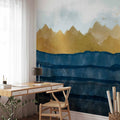 Mountain Dawn Misty Landscape Wall Mural