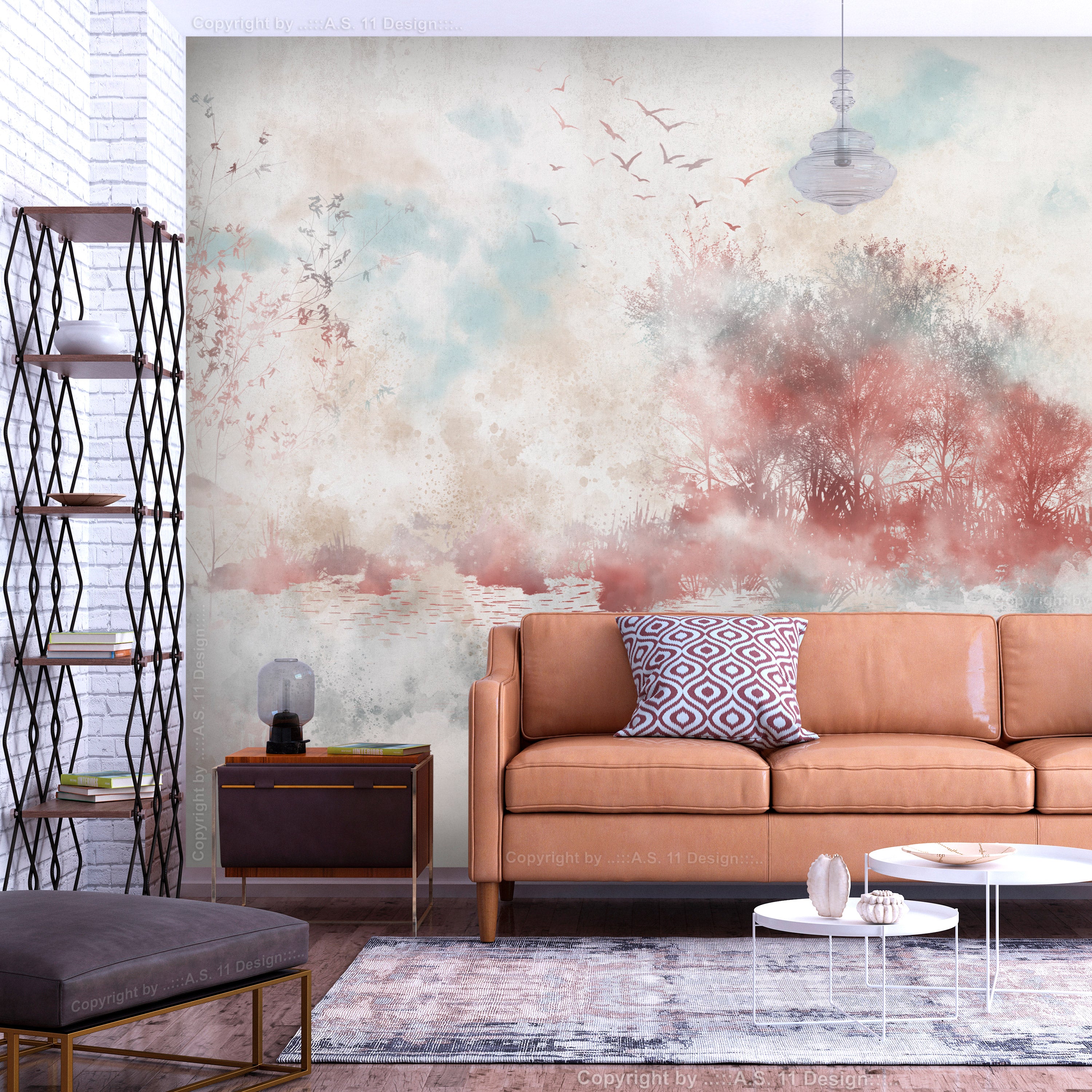Wall Mural Autumn Lake Landscapes