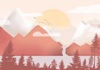 Landscape at Sunset Wall Mural - For Children