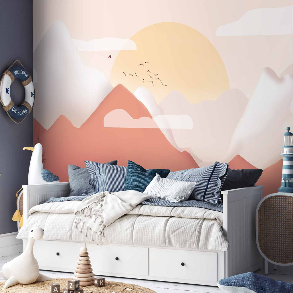 Sunset Lake Landscape Wall Mural