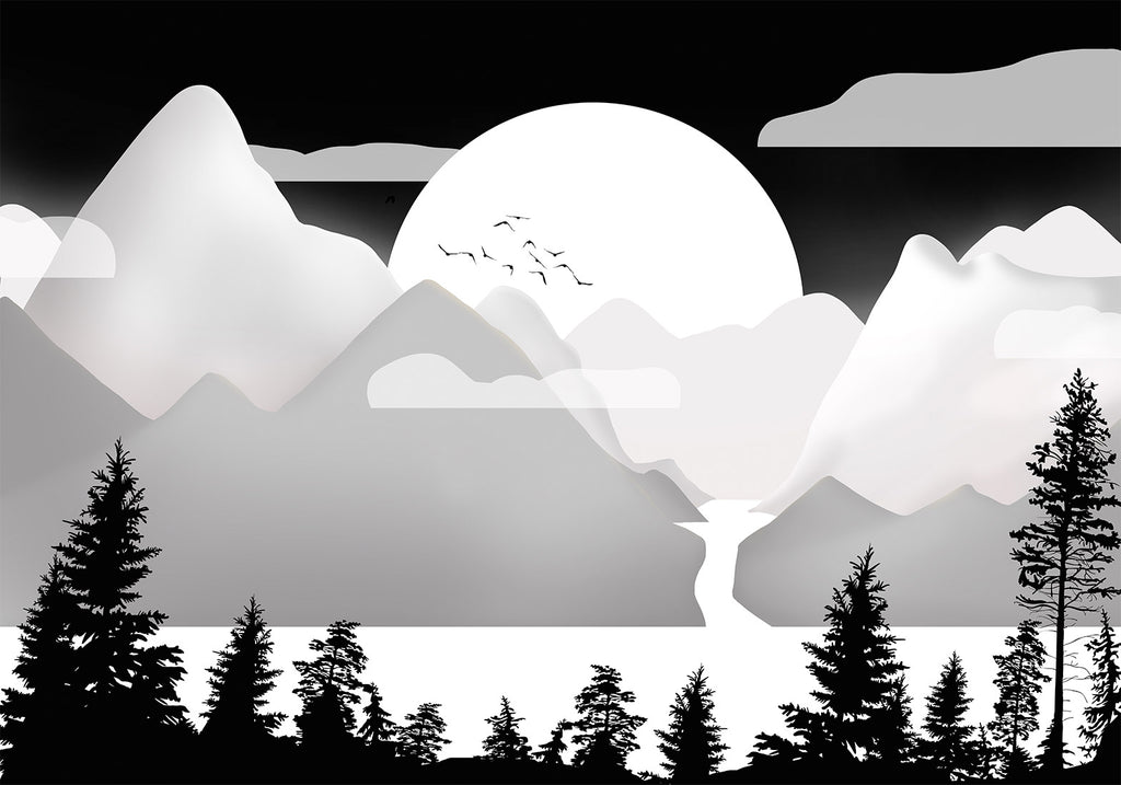 Wall Mural Landscape at Sunset for Children