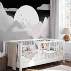 Sunset Lake Birds Landscape Wall Mural