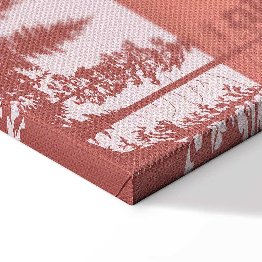 Sunset Lake Birds Landscape Canvas Print