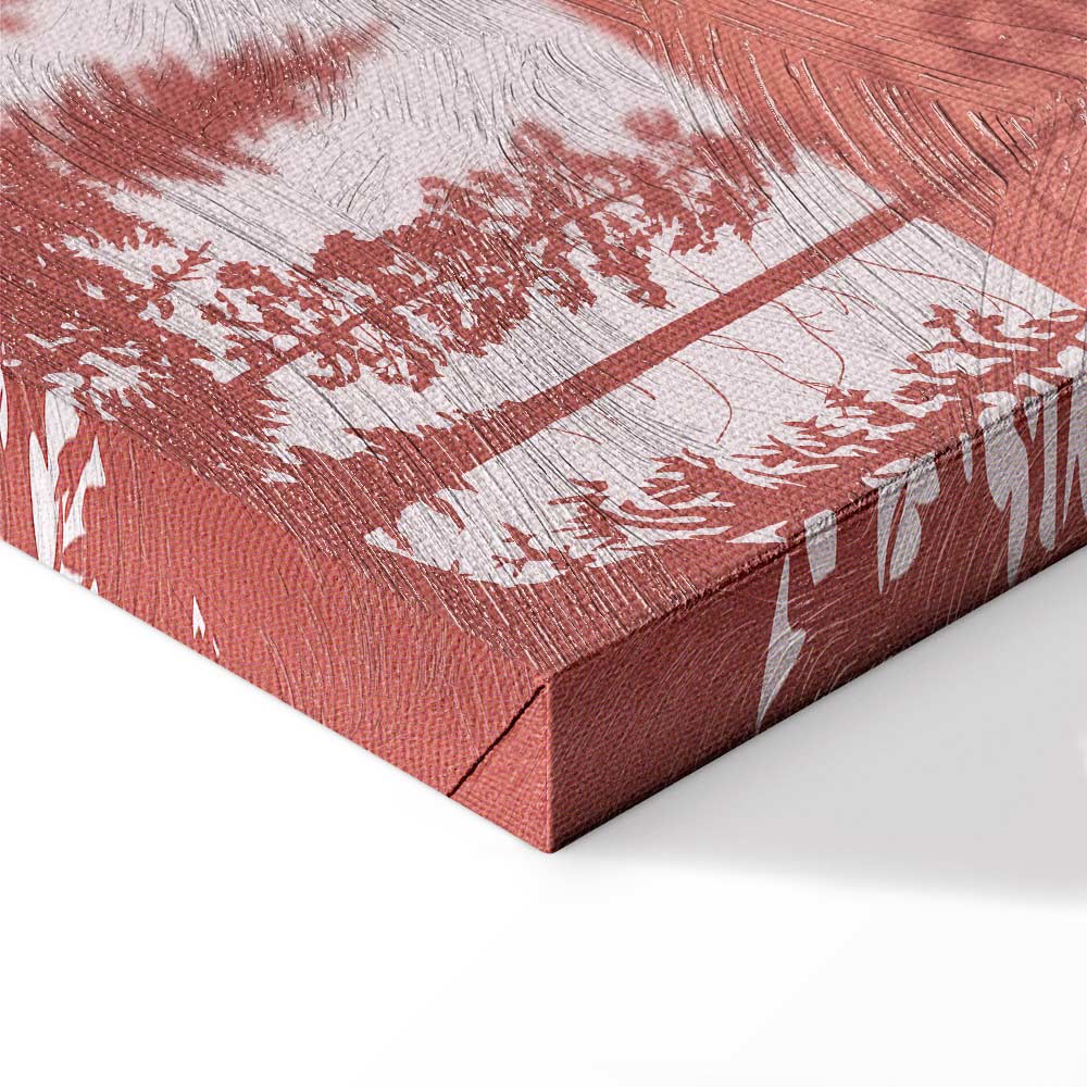 Sunset Lake Birds Landscape Canvas Print