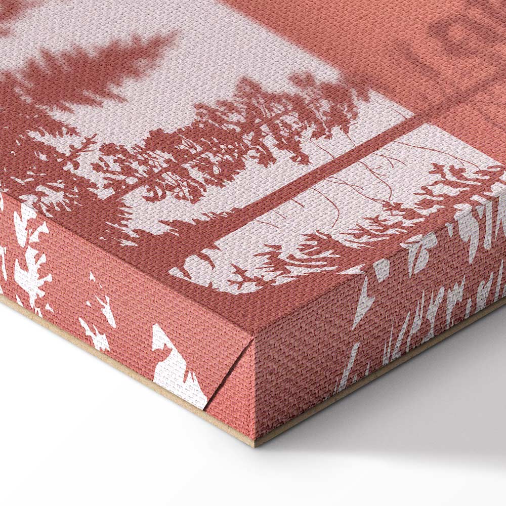 Sunset Lake Birds Landscape Canvas Print