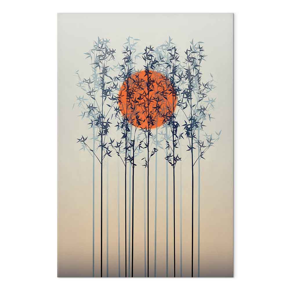 Lonely Twilight Tree Landscape Canvas Print