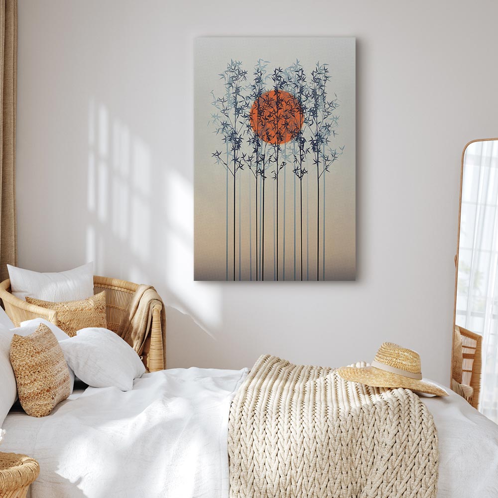 Lonely Twilight Tree Landscape Canvas Print