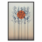 Lonely Twilight Tree Landscape Canvas Print