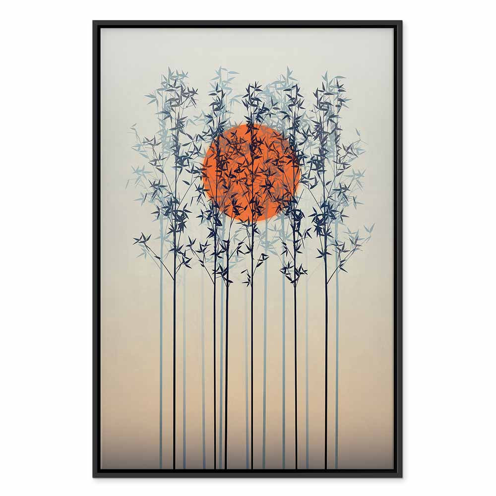 Lonely Twilight Tree Landscape Canvas Print