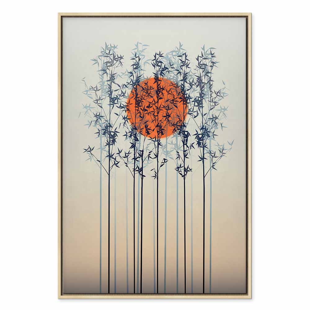 Lonely Twilight Tree Landscape Canvas Print